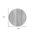 8' Silver Gray And Graphite Round Botanical Leaves Washable Indoor Outdoor Area Rug
