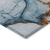 9' X 12' Sky Blue And Copper Abstract Washable Indoor Outdoor Area Rug