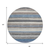 8' Denim Blue Beige And Taupe Round Striped Washable Indoor Outdoor Area Rug