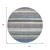 8' Denim Blue Beige And Taupe Round Striped Washable Indoor Outdoor Area Rug