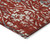 8' X 10' Red Ivory And Dark Gray Floral Washable Indoor Outdoor Area Rug