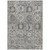 10' X 14' Gray And Copper Floral Medallion Washable Indoor Outdoor Area Rug
