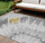 8' X 10' Gray Silver And Charcoal Abstract Washable Indoor Outdoor Area Rug - 608219326647
