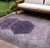 8' X 10' Eggplant Purple And Lavender Geometric Washable Indoor Outdoor Area Rug