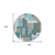 8' Teal Blue Aqua And Beige Round Abstract Washable Indoor Outdoor Area Rug