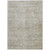 8' X 10' Linen And Gray Floral Washable Indoor Outdoor Area Rug