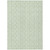 10' X 14' Mint Green And Beige Ogee Washable Indoor Outdoor Area Rug