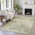 10' X 14' Sage And Beige Abstract Washable Indoor Outdoor Area Rug - Sage, Beige