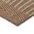 9' X 12' Brown And Beige Geometric Washable Indoor Outdoor Area Rug
