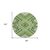 8' Green Ivory And Beige Round Tribal Washable Indoor Outdoor Area Rug