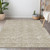 9' X 12' Beige And Ivory Geometric Washable Indoor Outdoor Area Rug Transitional Style - Beige, Ivory Color
