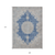 9' X 12' Navy Blue And Ivory Oriental Washable Indoor Outdoor Area Rug