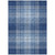 8' X 10' Navy Blue Black And Ivory Plaid Washable Indoor Outdoor Area Rug