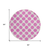 8' Blush And Ivory Round Polka Dot Washable Indoor Outdoor Area Rug