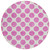 8' Blush And Ivory Round Polka Dot Washable Indoor Outdoor Area Rug