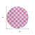 8' Blush And Ivory Round Polka Dot Washable Indoor Outdoor Area Rug