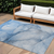 8' X 10' Blue Abstract Washable Non Skid Indoor Outdoor Area Rug