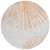8' Salmon And Ivory Round Abstract Washable Indoor Outdoor Area Rug