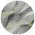 8' Artichoke Green Gray And Silver Round Abstract Washable Indoor Outdoor Area Rug