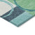 9' X 12' Teal Blue And Green Geometric Washable Indoor Outdoor Area Rug