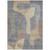 9' X 12' Gray And Gold Abstract Washable Indoor Outdoor Area Rug
