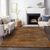 9' X 12' Terra Cotta Copper And Beige Geometric Washable Indoor Outdoor Area Rug
