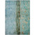 8' X 10' Blue And Gold Abstract Washable Indoor Outdoor Area Rug