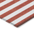 10' X 14' Red and White Striped Washable Non Skid Indoor Outdoor Area Rug