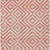 10' X 14' Salmon And Ivory Geometric Washable Indoor Outdoor Area Rug
