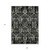 9' X 12' Black Gray And Ivory Floral Washable Indoor Outdoor Area Rug
