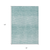 8' X 10' Aqua And Ivory Abstract Washable Indoor Outdoor Area Rug