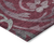 9' X 12' Red Gray And Silver Floral Washable Indoor Outdoor Area Rug