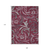 9' X 12' Red Gray And Silver Floral Washable Indoor Outdoor Area Rug