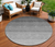 8' Black And Ivory Round Ombre Washable Indoor Outdoor Area Rug