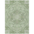 8' X 10' Artichoke Green And Ivory Medallion Washable Indoor Outdoor Area Rug