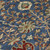 9' X 12' Navy Blue Brown And Red Floral Washable Indoor Outdoor Area Rug