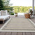 9' X 12' Ivory And Beige Striped Washable Indoor Outdoor Area Rug Transitional Style - Ivory, Beige Color