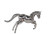Homeroots Home Decor Large Silver Horse Statue, Nickel-Plated Finish