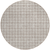 8' Taupe And Ivory Round Geometric Washable Indoor Outdoor Area Rug