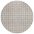 8' Taupe And Ivory Round Geometric Washable Indoor Outdoor Area Rug