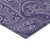 9' X 12' Purple Lavender And Silver Paisley Washable Indoor Outdoor Area Rug