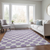 9' X 12' Lavender And Ivory Polka Dot Washable Indoor Outdoor Area Rug