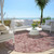 8' Blush And Pink Round Floral Washable Indoor Outdoor Area Rug - Blush, Pink