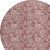 8' Blush And Pink Round Floral Washable Indoor Outdoor Area Rug - Blush, Pink