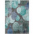 8' X 10' Gray Blue and Purple Abstract Washable Non Skid Indoor Outdoor Area Rug
