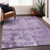 10' X 14' Lavender And Purple Abstract Washable Indoor Outdoor Area Rug - Lavender, Purple