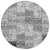 8' Round Gray Round Patchwork Washable Non Skid Indoor Outdoor Area Rug