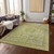10' X 14' Fern Green And Sage Medallion Washable Indoor Outdoor Area Rug