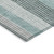 8' X 10' Teal Blue And Ivory Striped Washable Indoor Outdoor Area Rug - Teal Blue, Ivory