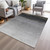 10' X 14' Silver And Black Ombre Washable Indoor Outdoor Area Rug